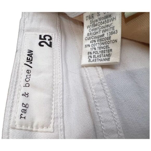 Rag & Bone Bright White Crop Flare Jeans - Picture 5 of 11